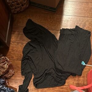 Black Hooded Loungewear Set Love by Gap